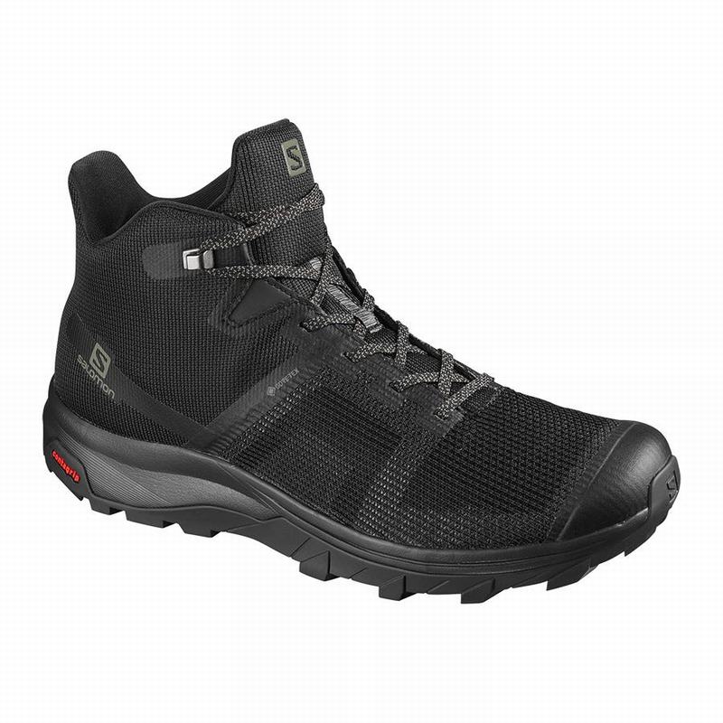 Zapatillas Trekking Salomon Hombre Negras - Salomon Argentina OUTLINE PRISM MID GORE-TEX ,537160-UIR